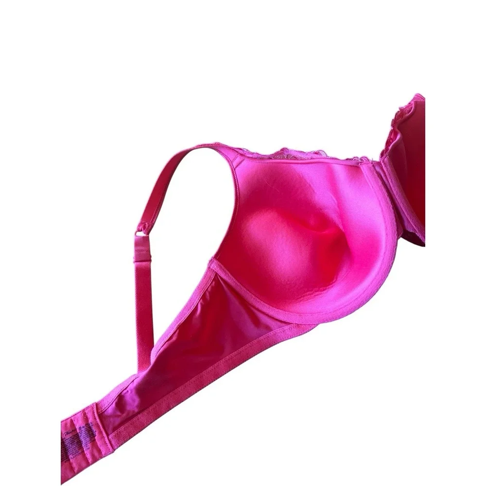 Playtex Secrets Red Lace Embroidered Underwire Bra Size 42DD Adjustable Straps‎